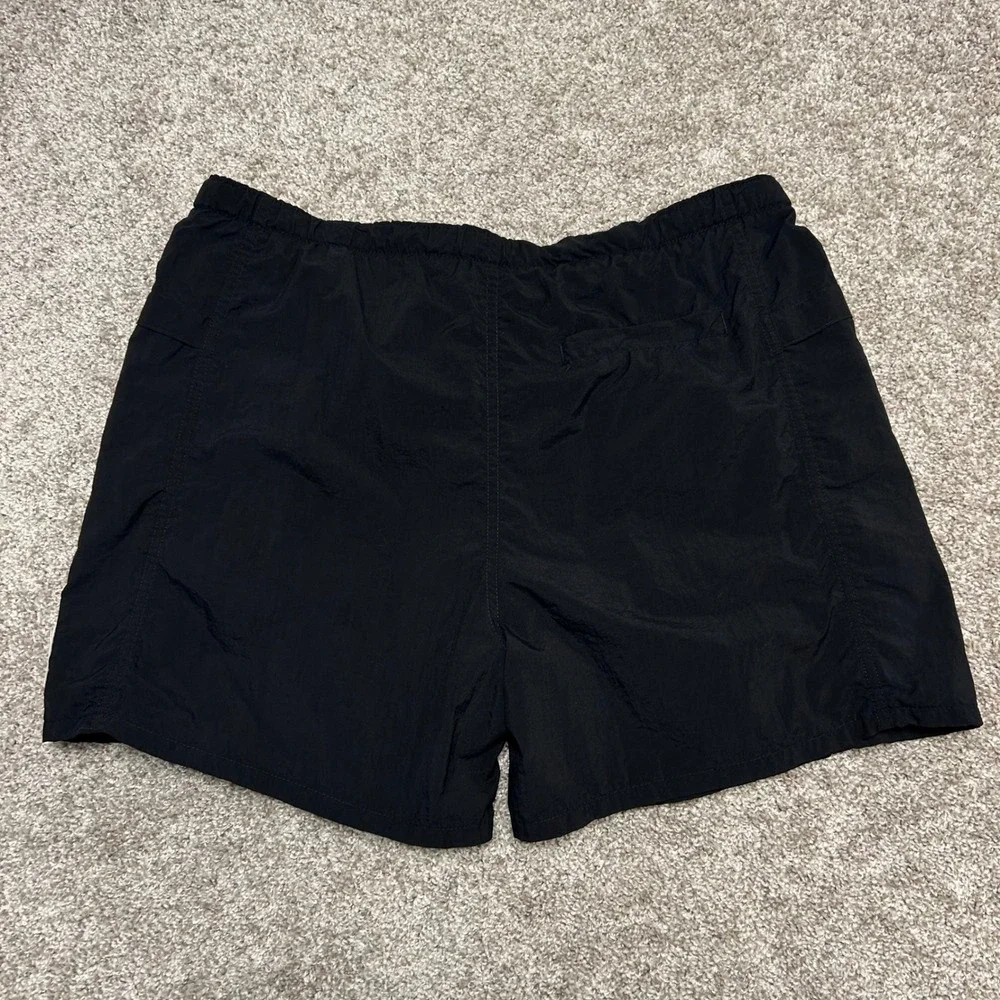 Vintage 90s Marlboro Swim Trunks Men Size Medium Black Mesh Lined Belted